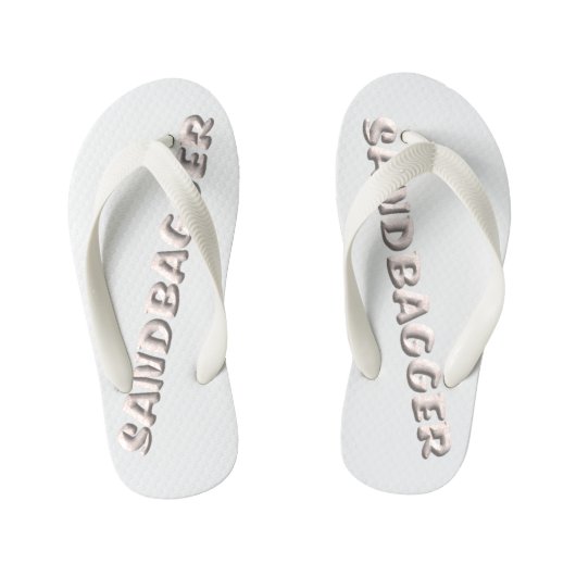 Sandbagger witte peuter teenslippers (Voetbed)