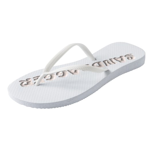 Sandbagger witte teenslippers (Schuin)