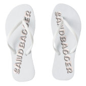 Sandbagger witte teenslippers (Voetbed)