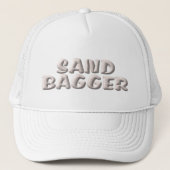 Sandbagger witte trucker hoed trucker pet (Voorkant)