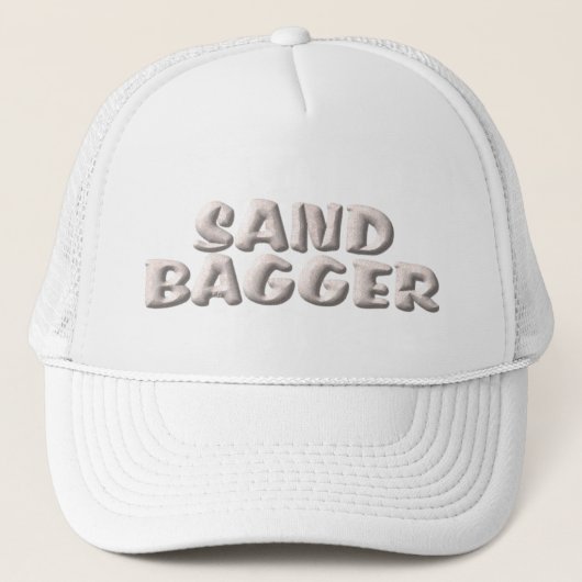 Sandbagger witte trucker hoed trucker pet (Voorkant)
