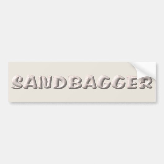 Sandbagger witte zanden bumper sticker (Voorkant)
