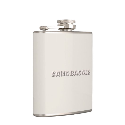 Sandbagger witte zanden verpakt kolf heupfles (Rechts)