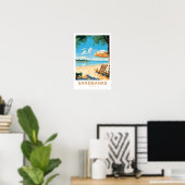 Sandbanks England Reisprint Poster (Thuiskantoor)