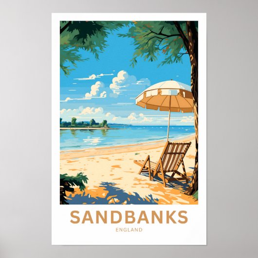 Sandbanks England Reisprint Poster (Voorkant)