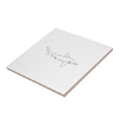 Sandbar Shark Illustration (lijnkunst) Tegeltje (Zijkant)