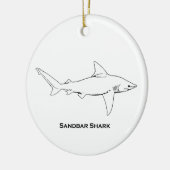 Sandbar Shark Keramisch Ornament (Links)