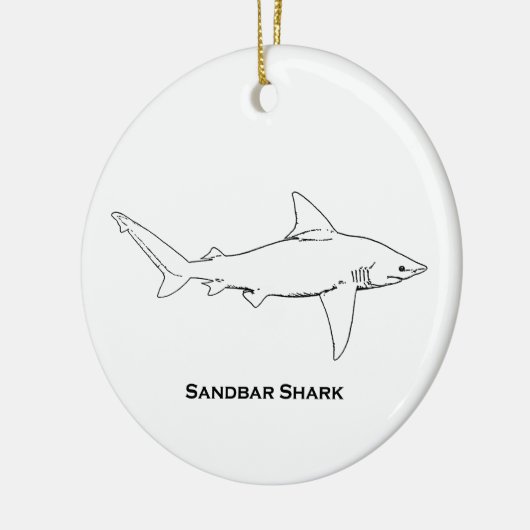 Sandbar Shark Keramisch Ornament (Links)