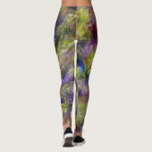 Sandblasted gesplatterde gele rode verf op katoen leggings (Achterkant)