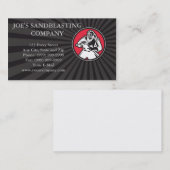 Sandblaster Sandblasting Circle Retro Visitekaartje (Voorkant / Achterkant)