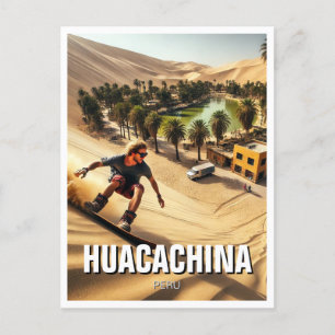 Sandboarden in Huacachina Peru Reizen Briefkaart