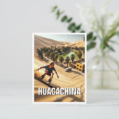 Sandboarden in Huacachina Peru Reizen Briefkaart (Staand voorkant)