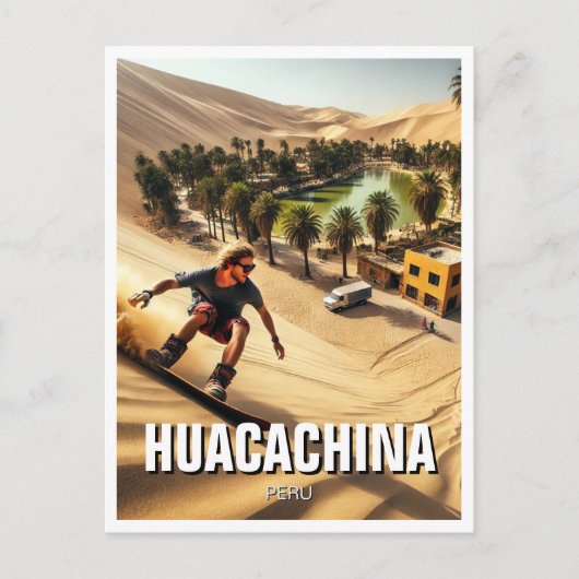 Sandboarden in Huacachina Peru Reizen Briefkaart (Voorkant)