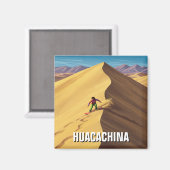 Sandboarden in Huacachina Peru Reizen Magneet (Voorkant / Achterkant)
