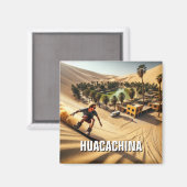 Sandboarden in Huacachina Peru Reizen Magneet (Voorkant / Achterkant)