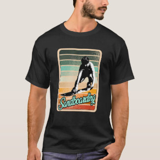 Sandboarding Fun Sport  Sunset Retro T-shirt