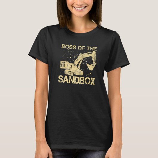 Sandbox Baas Graafmachine Bestuurder Zware Apparat T-shirt (Voorkant)