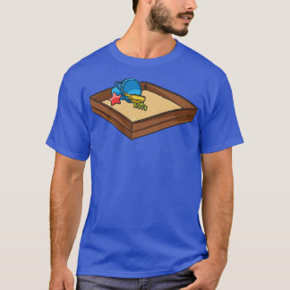 Sandbox en speelgoed zandbak t-shirt