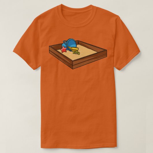 Sandbox en speelgoed zandbak t-shirt (Design voorkant)