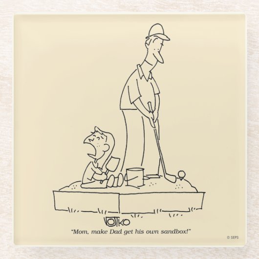 Sandbox Glazen Onderzetter (Voorkant)