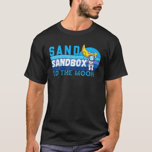 Sandbox naar de maan, Sandbox Crypto, Sandbox Vint T-shirt (Voorkant)