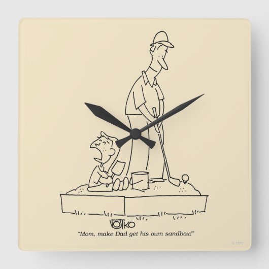 Sandbox Vierkante Klok (Voorkant)