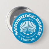 Sandbridge Beach (schelpen) Ronde Button 7,6 Cm (Voorkant /achterkant)