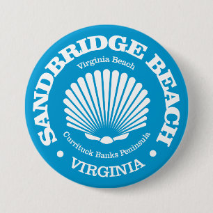 Sandbridge Beach (schelpen) Ronde Button 7,6 Cm
