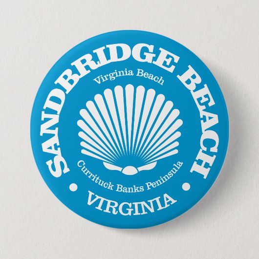 Sandbridge Beach (schelpen) Ronde Button 7,6 Cm (Voorkant)