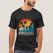 Sandbridge Beach Virginia Palm Tree Tropical Beach T-shirt (Voorkant)