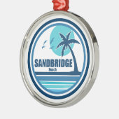 Sandbridge Beach Virginia Palmbomen Metalen Ornament (Links)