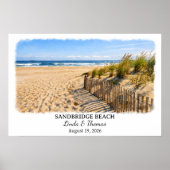 Sandbridge Beach Virginia Poster, Watercolor, Klan Poster (Voorkant)