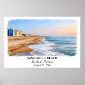 Sandbridge Beach Virginia Poster, Watercolor, Klan Poster (Voorkant)