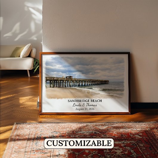 Sandbridge Beach Virginia Poster, Watercolor, Klan Poster