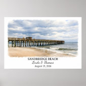 Sandbridge Beach Virginia Poster, Watercolor, Klan Poster (Voorkant)