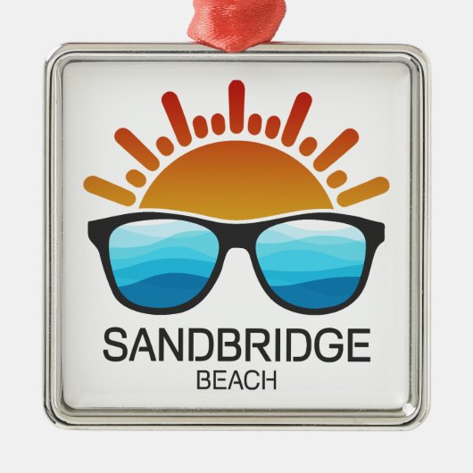 Sandbridge Beach Virginia Zonnebril Metalen Ornament (Voorkant)