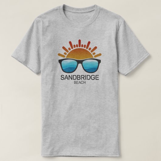 Sandbridge Beach Virginia Zonnebril T-shirt (Design voorkant)