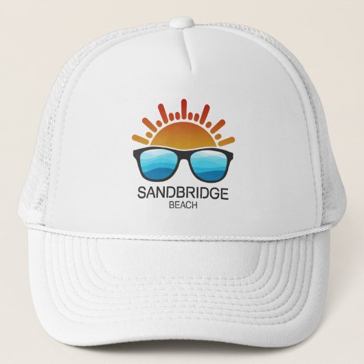 Sandbridge Beach Virginia Zonnebril Trucker Pet (Voorkant)