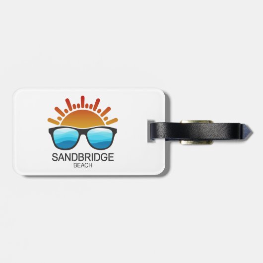 Sandbridge Beach Virginia Zonnebrillen Bagagelabel (Achterkant horizontaal)
