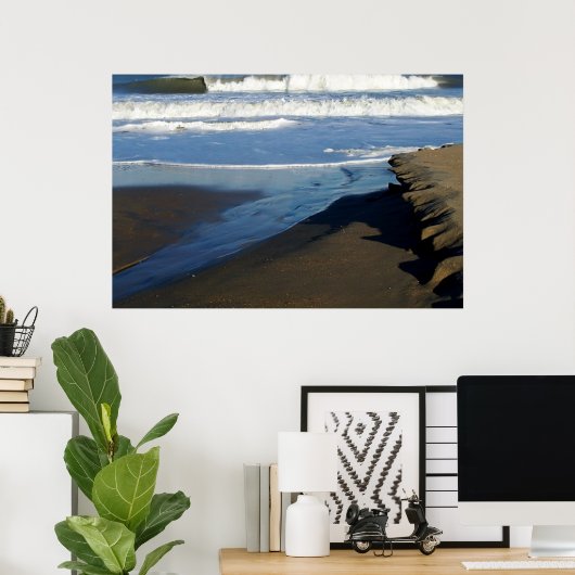 Sandbridge Beach Wave Poster (Thuiskantoor)