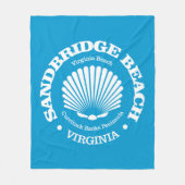 Sandbridge Beach (zeeschelp) Fleece Deken (Voorkant)