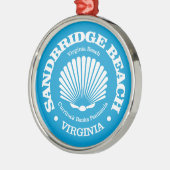 Sandbridge Beach (zeeschelp) Metalen Ornament (Links)