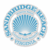 Sandbridge Beach (zeeschelp) Sticker (Voorkant)