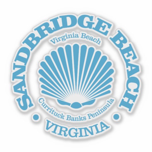Sandbridge Beach (zeeschelp) Sticker (Voorkant)