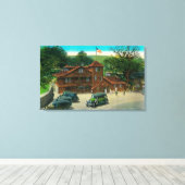 Sandburg's Summit Hotel op Ridge Route Canvas Afdruk (Insitu (Houten vloer))