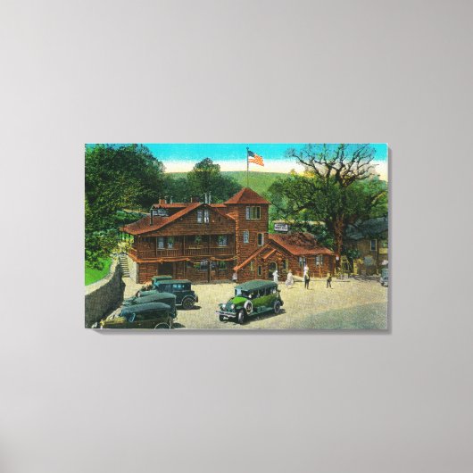 Sandburg's Summit Hotel op Ridge Route Canvas Afdruk (Voorkant)