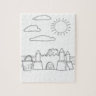 Sandcastle Adult Coloring Puzzle Legpuzzel