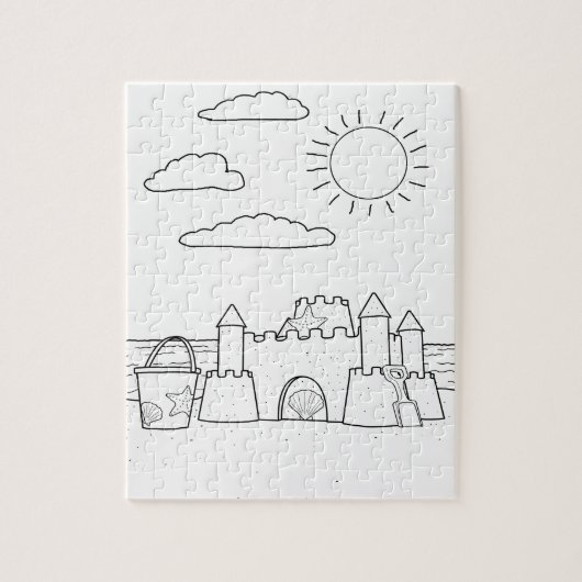 Sandcastle Adult Coloring Puzzle Legpuzzel (Verticaal)