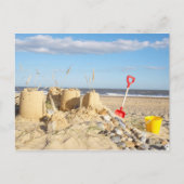 Sandcastle at Beach Briefkaart (Voorkant)