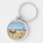 Sandcastle at Beach Sleutelhanger (Voorkant)